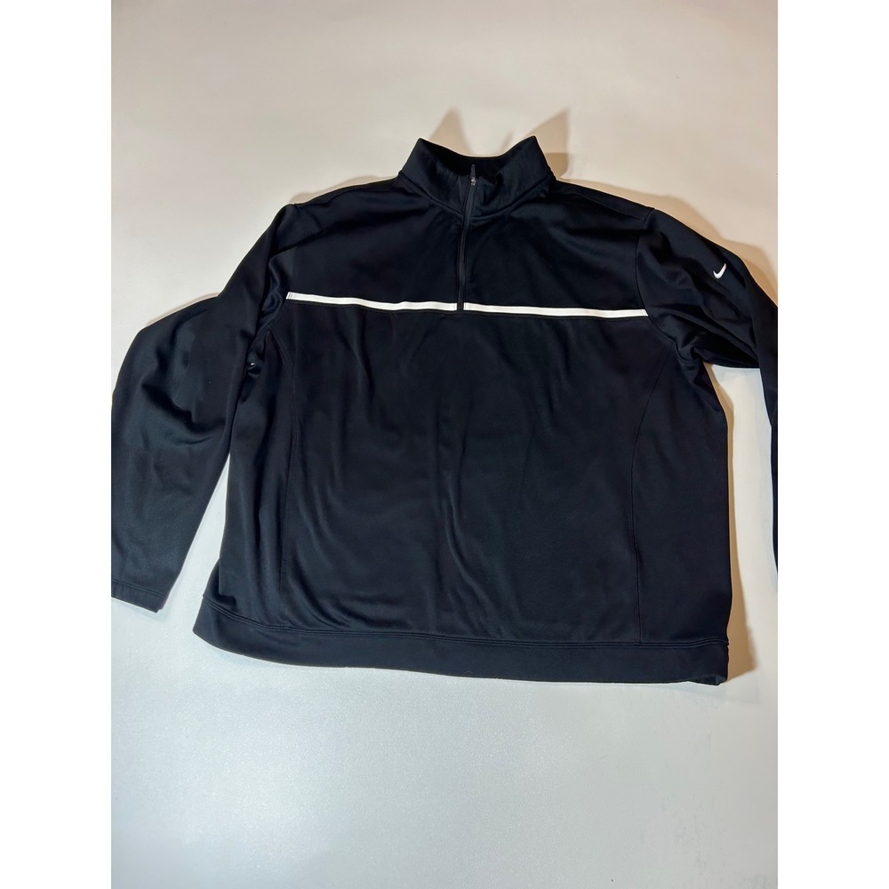 Nike Golf Pullover Men's XXL Black Therma-FIT 1/4 Zip Standard Fit